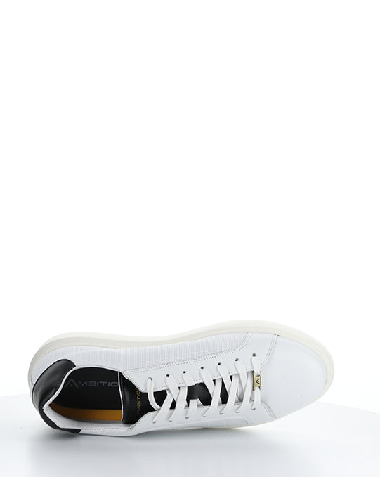 10634A WHITE/BLACK LEATHER
