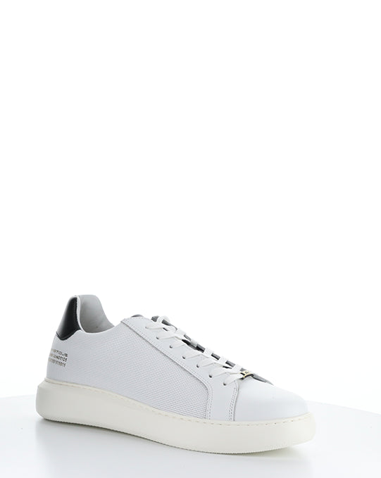 10634A White/Black Lace-Up Shoes