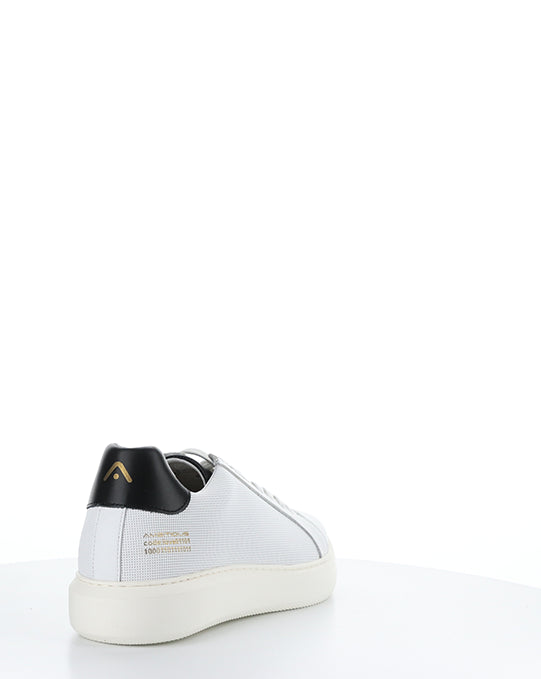 10634A White/Black Lace-Up Shoes