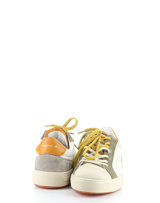 11218 1872Am Beige/Orange Round Toe Shoes