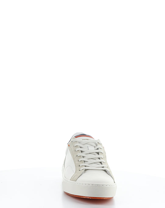 11218 3499AM WHITE/NAVY LEATHER/SUEDE
