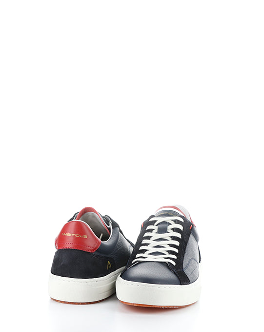 11218 4662AM NAVY/WHITE/RED LEATHER/SUEDE