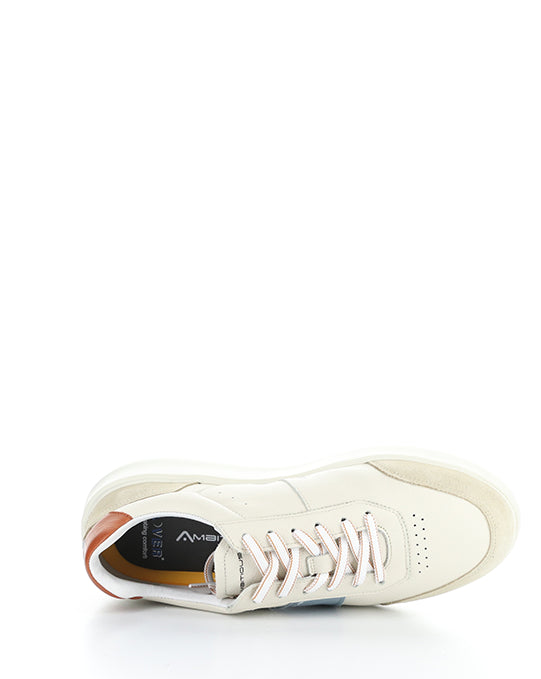 12863 BEIGE/BLUE/BRICK LEATHER