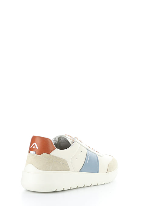 12863 BEIGE/BLUE/BRICK LEATHER