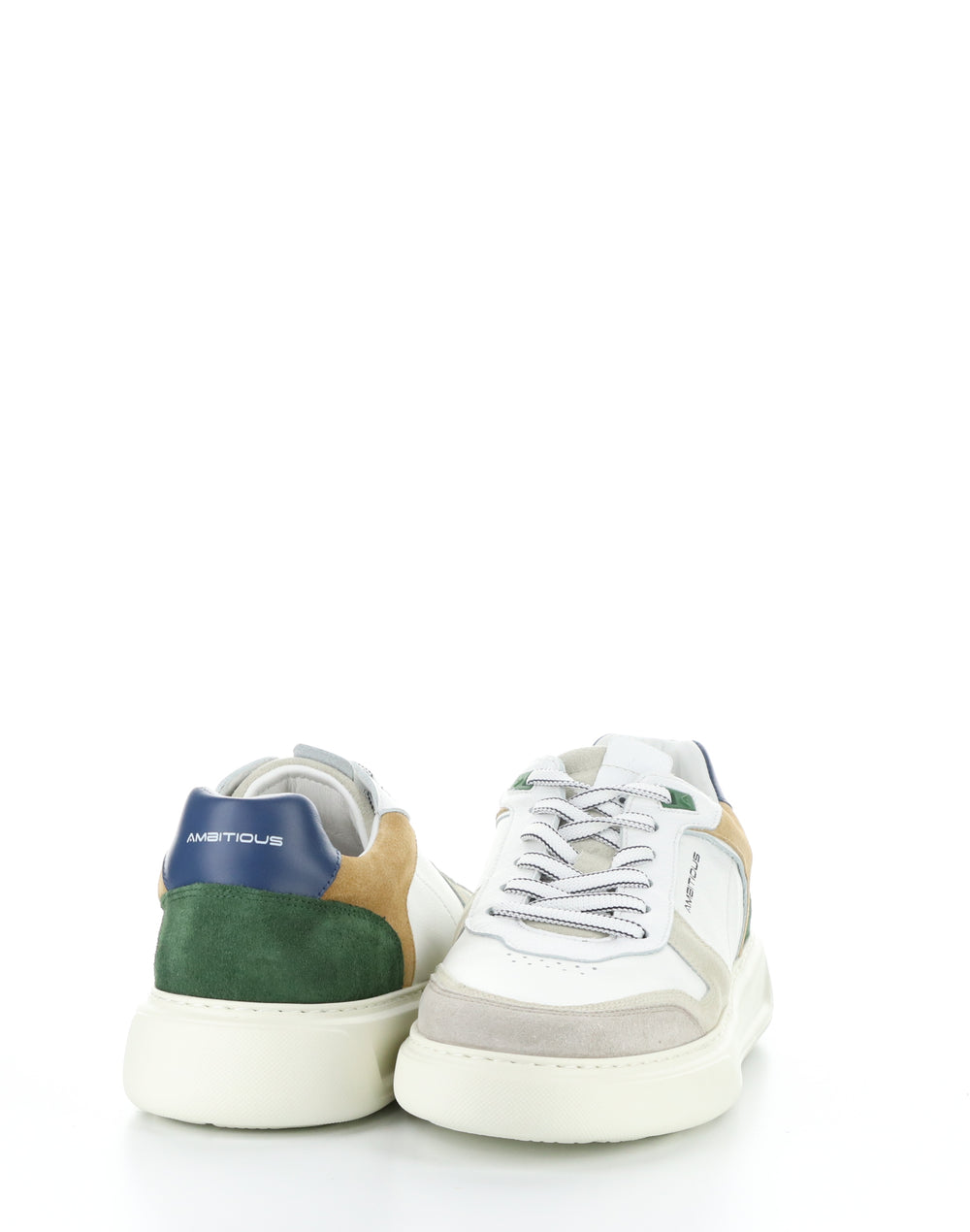 13449 11201AM BEIGE/OFFWHT/GRN Round Toe Shoes