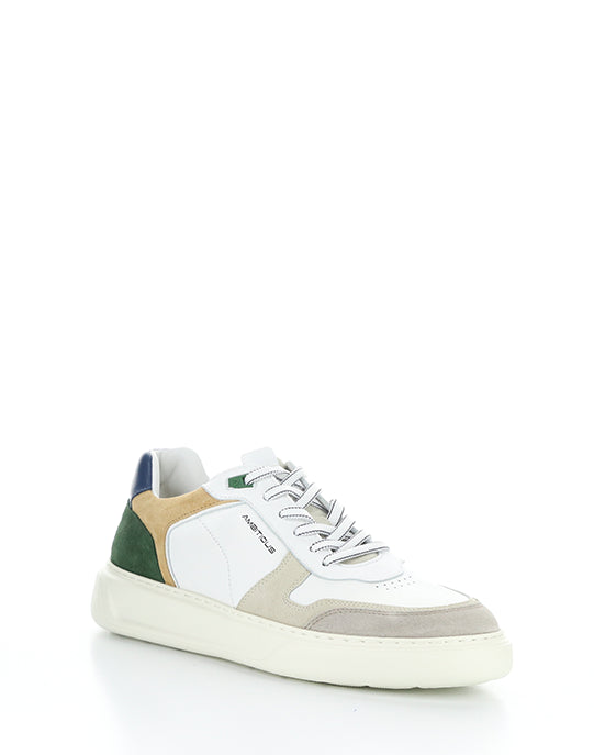 13449 11201AM BEIGE/OFFWHT/GRN LEATHER/SUEDE