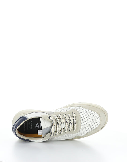 13781 7335AM COMBI WHITE LEATHER/SUEDE