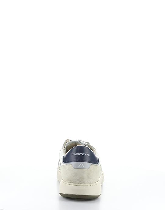 13781 7335AM COMBI WHITE LEATHER/SUEDE