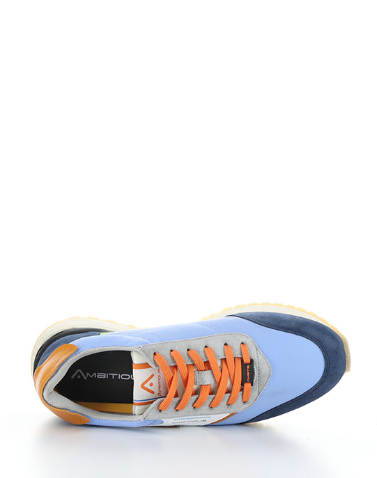13853 T4583AM BLUE/ORANGE SUEDE/NYLON