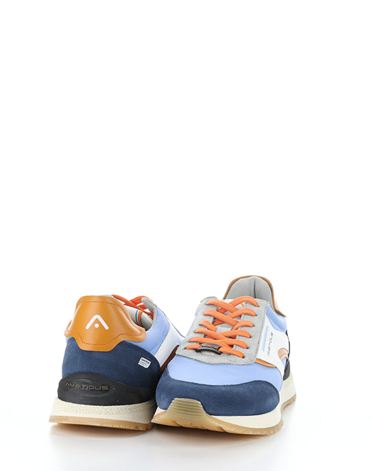 13853 T4583AM BLUE/ORANGE SUEDE/NYLON