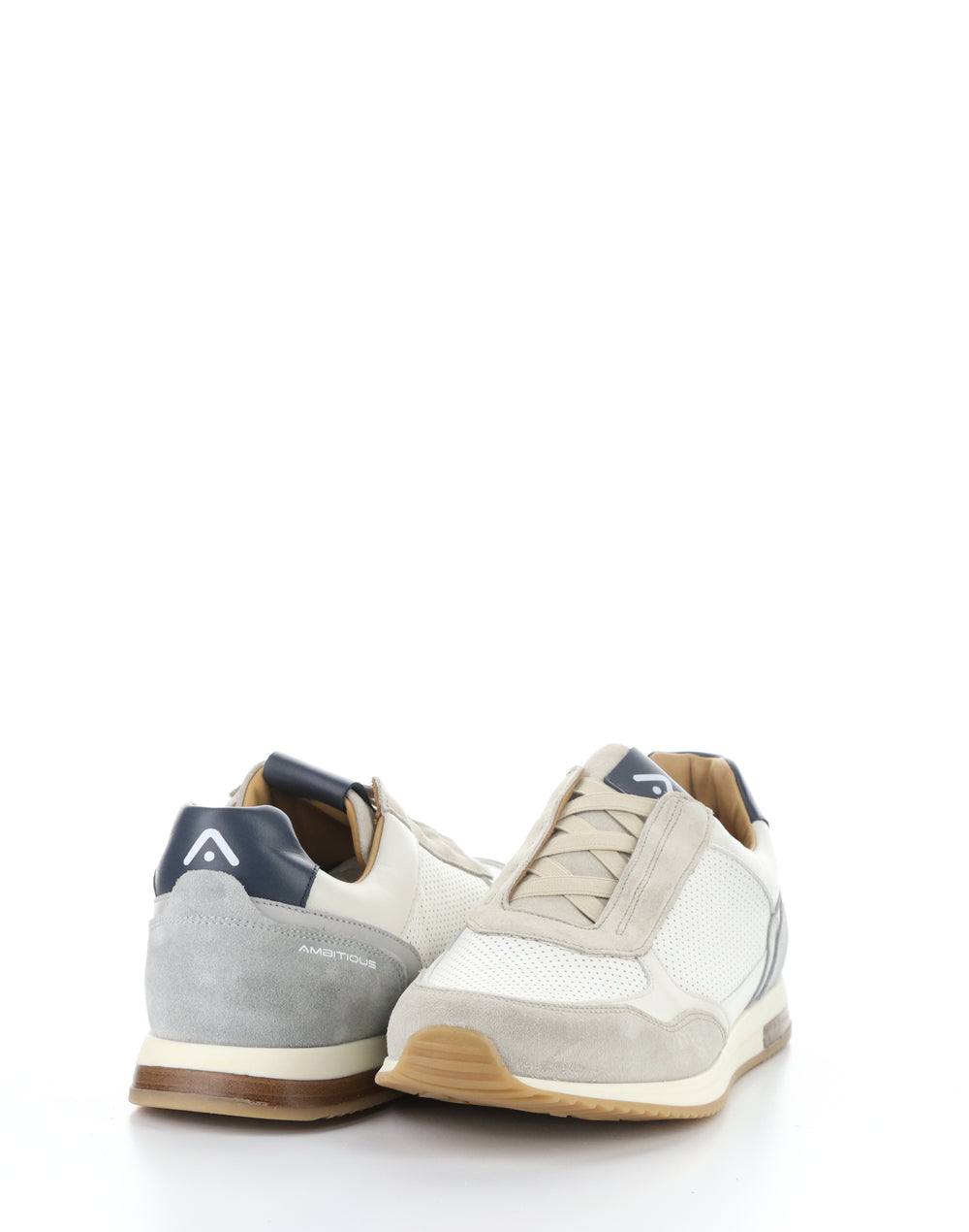 13956 11201AM GREY/OFFWHITE Round Toe Shoes