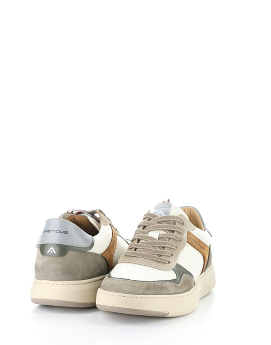 14095 1580AM TAUPE/OFF WHITE LEATHER/SUEDE