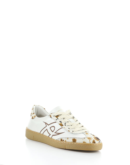 14129Wa 7437Am White/Cow Print Leather