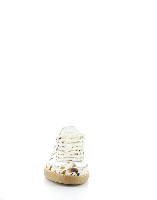 14129WA 7437AM WHITE/COW PRINT LEATHER