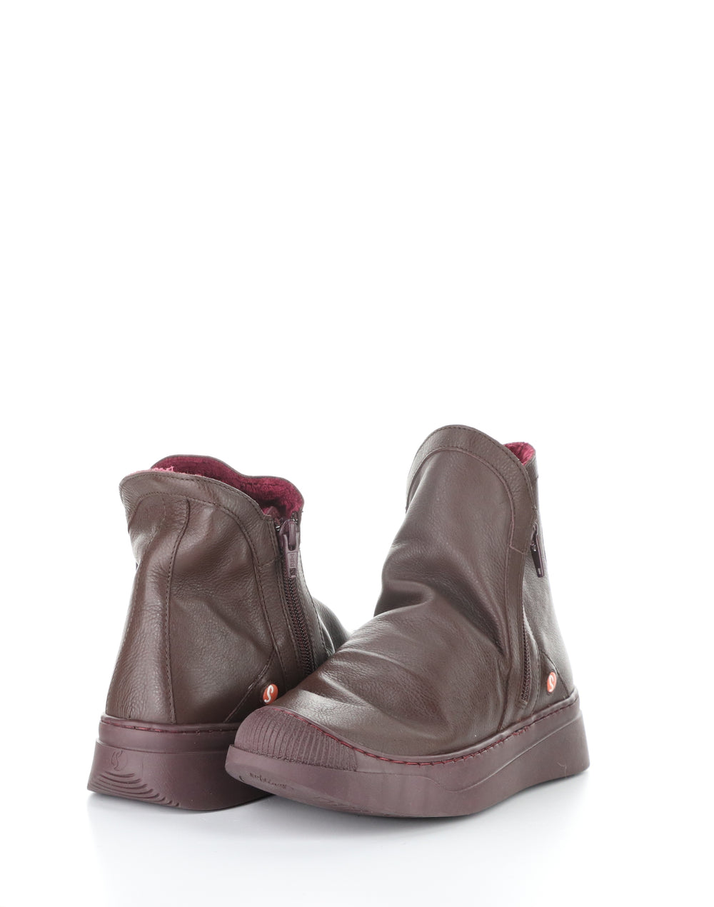 ABIL807SOF 001 WINE Round Toe Boots