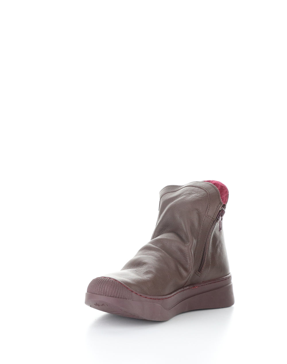 ABIL807SOF 001 WINE Round Toe Boots