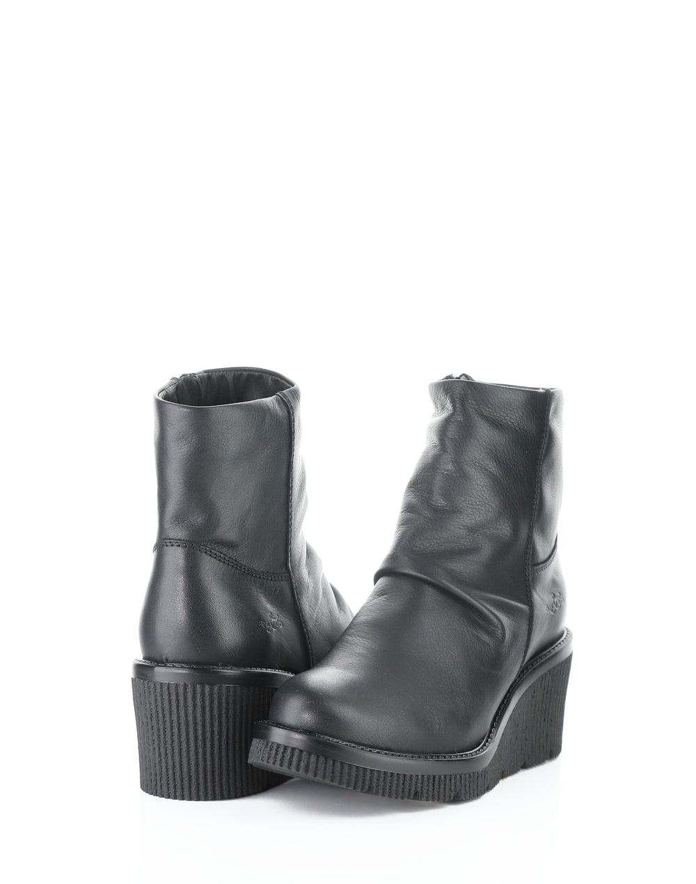 Alina Black Round Toe Boots
