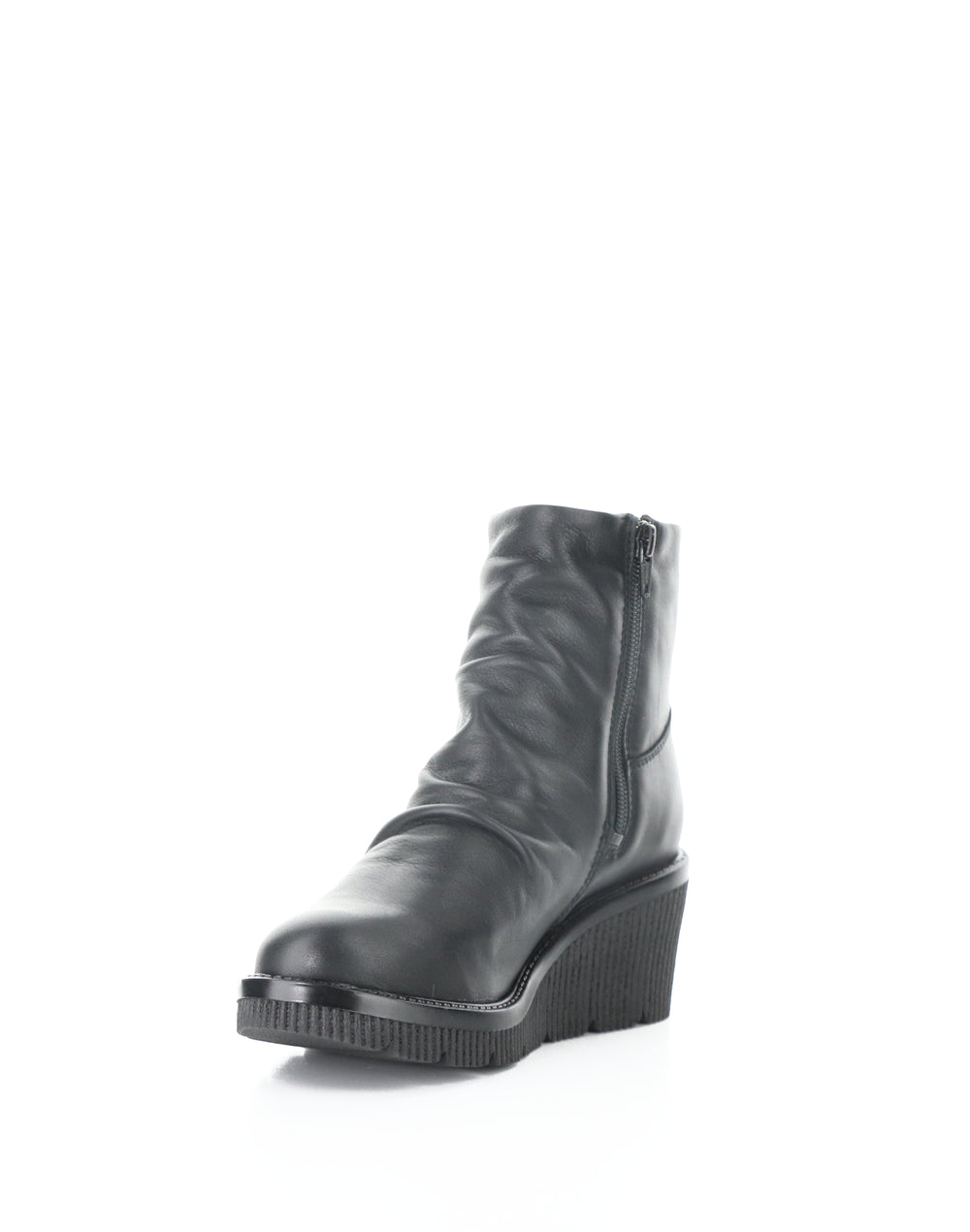 Alina Black Round Toe Boots
