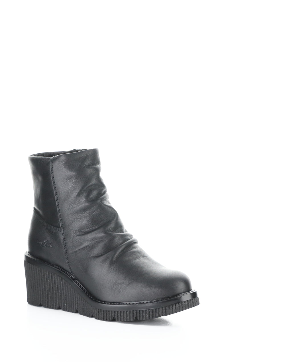 Alina Black Round Toe Boots