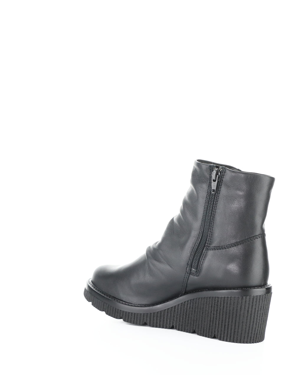Alina Black Round Toe Boots