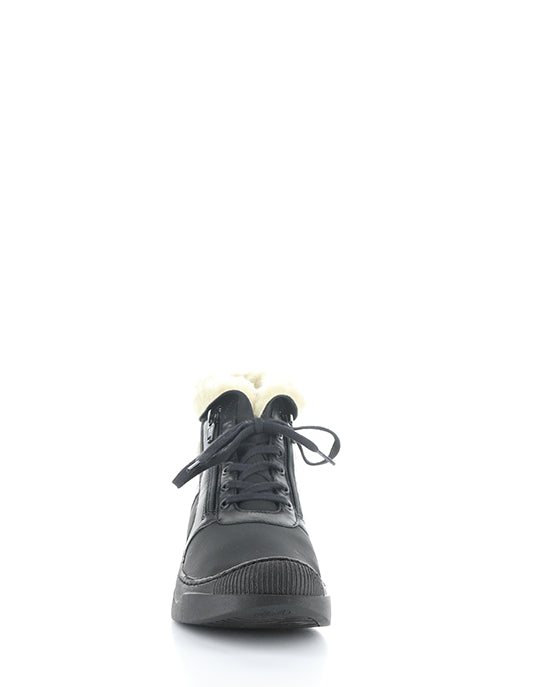 Alio759Sof 004 Black Smooth Leather/Faux Fur