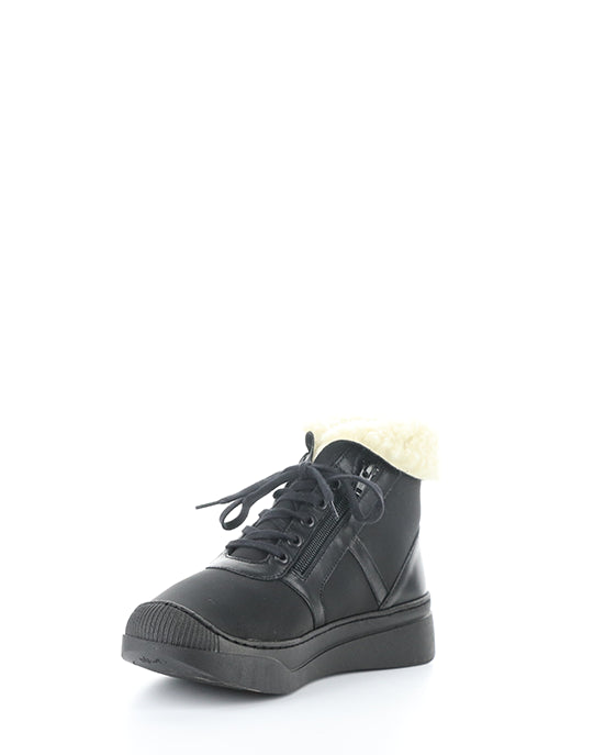 Alio759Sof 004 Black Smooth Leather/Faux Fur