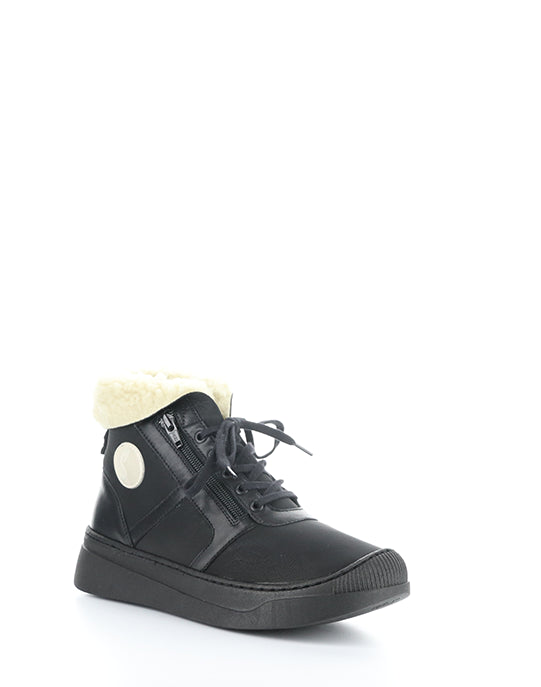 Alio759Sof Black Round Toe Boots