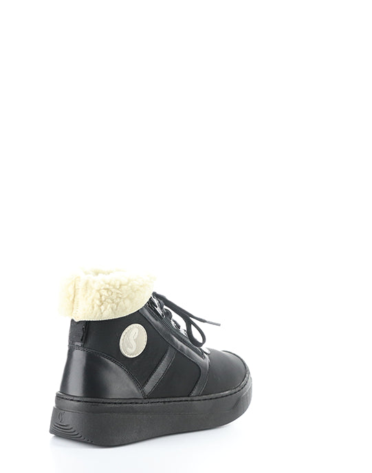 Alio759Sof Black Round Toe Boots