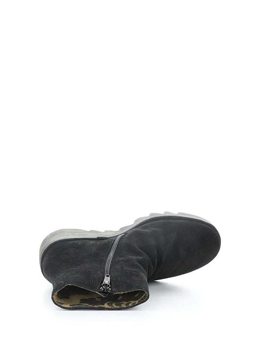 Baan538Fly Black Round Toe Boots