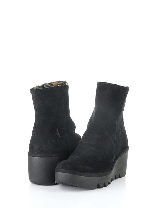 Baan538Fly Black Round Toe Boots
