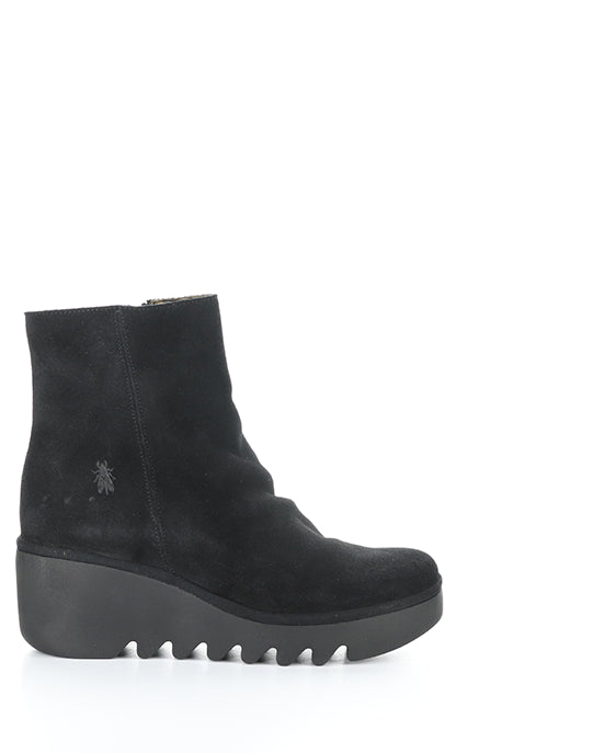 Baan538Fly Black Round Toe Boots