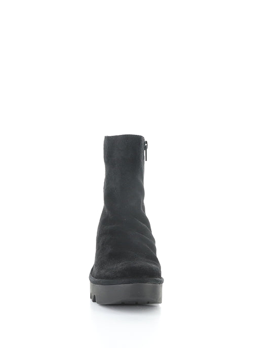 Baan538Fly Black Round Toe Boots