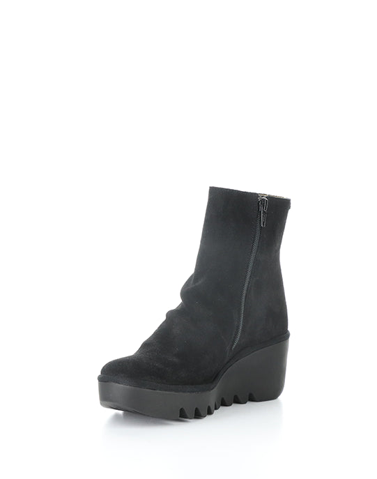 Baan538Fly Black Round Toe Boots