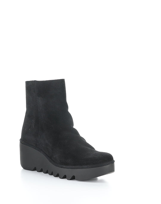 Baan538Fly Black Round Toe Boots