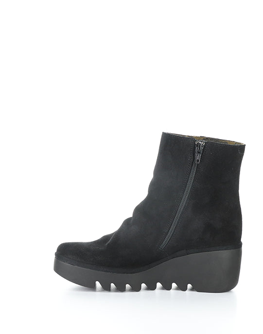 Baan538Fly Black Round Toe Boots