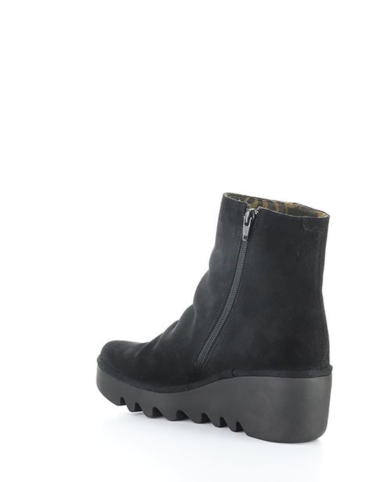 Baan538Fly Black Round Toe Boots