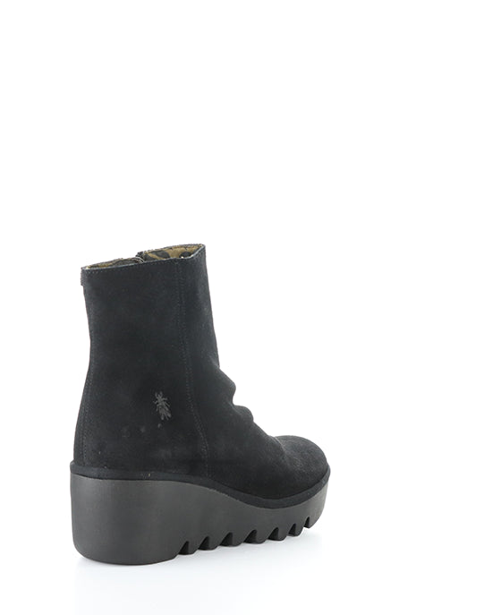 Baan538Fly Black Round Toe Boots