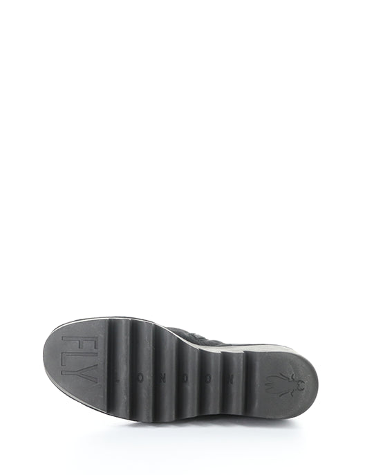 Baan538Fly Black Round Toe Boots