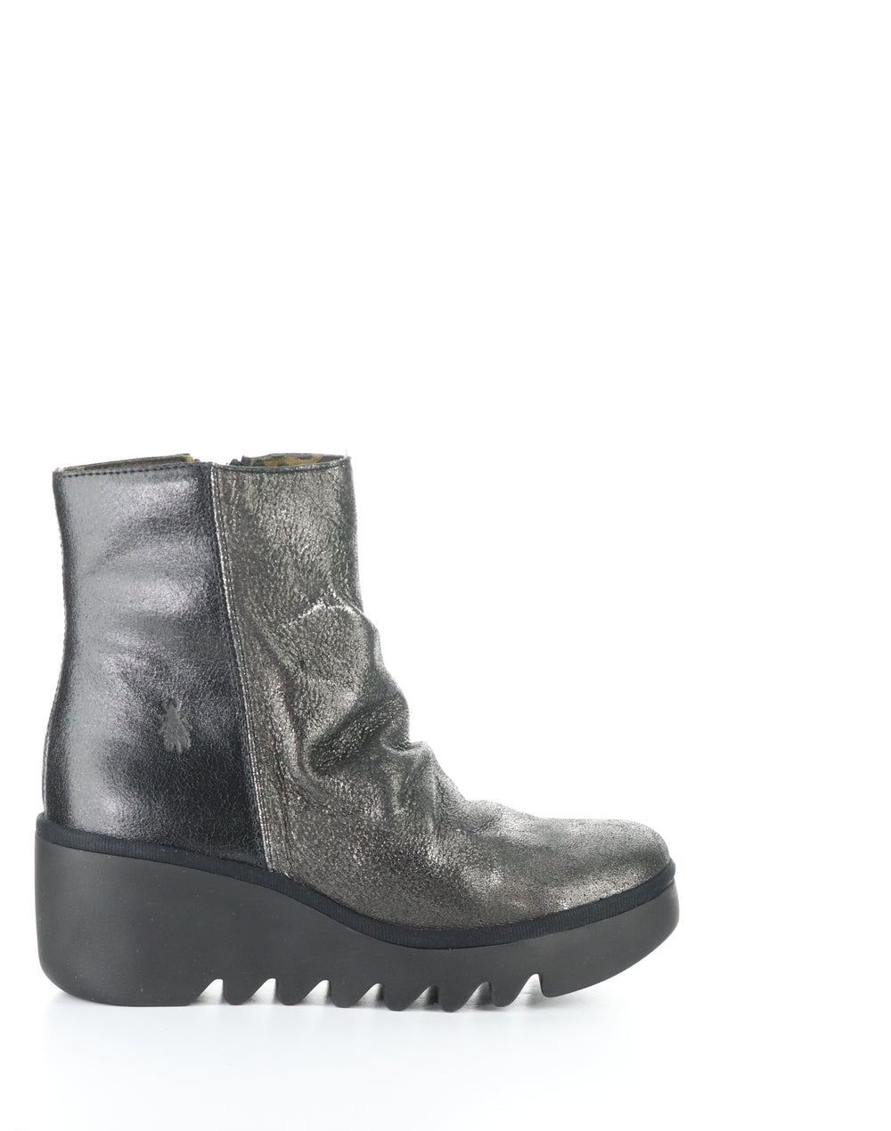 Baan538Fly 015 Silver/Blk Round Toe Boots