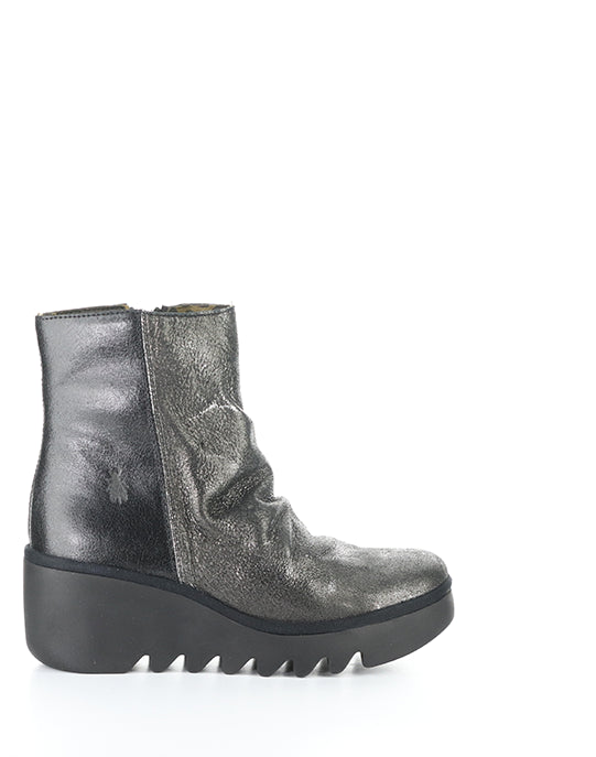 Baan538Fly 015 Silver/Blk Round Toe Boots