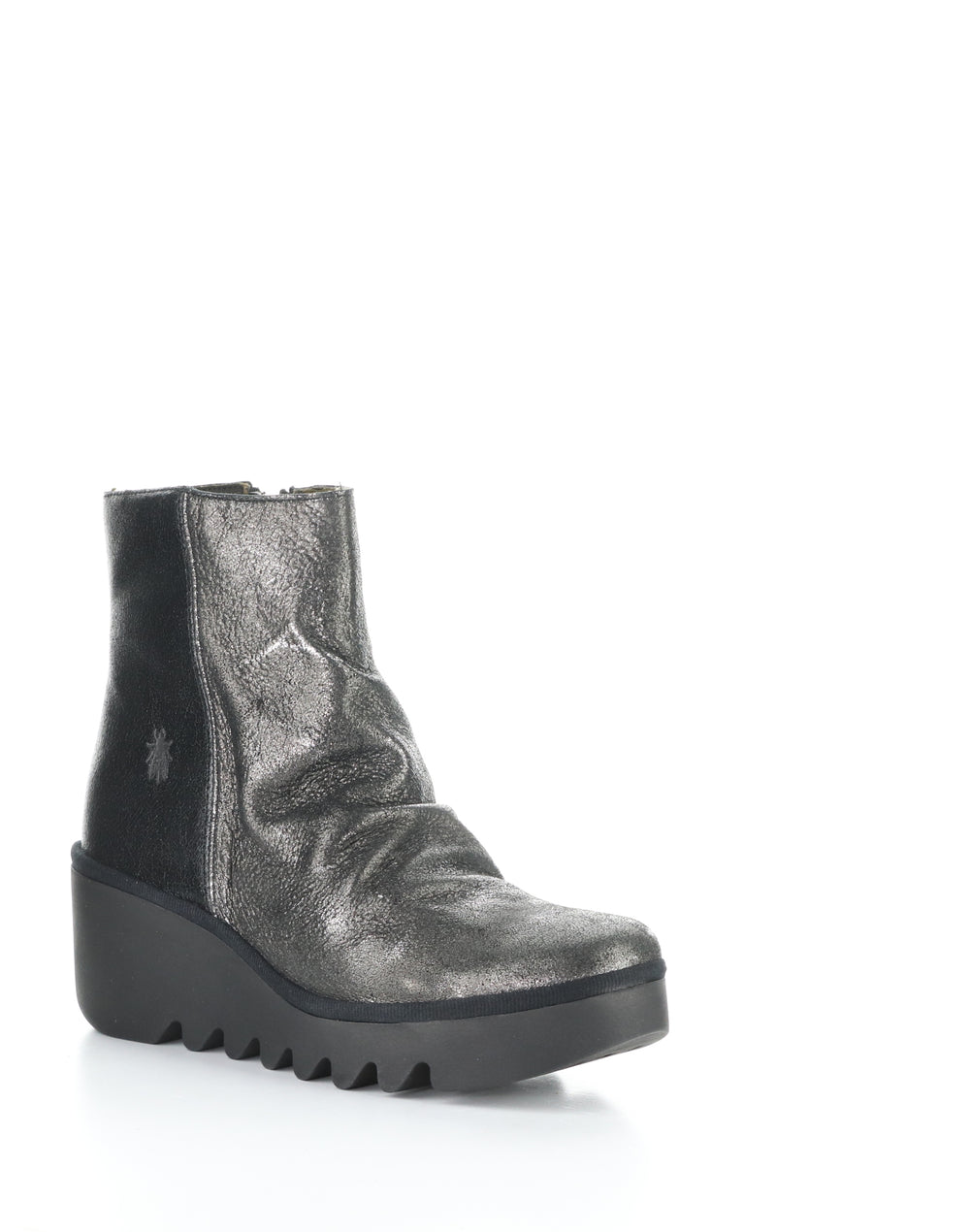 Baan538Fly 015 Silver/Blk Round Toe Boots