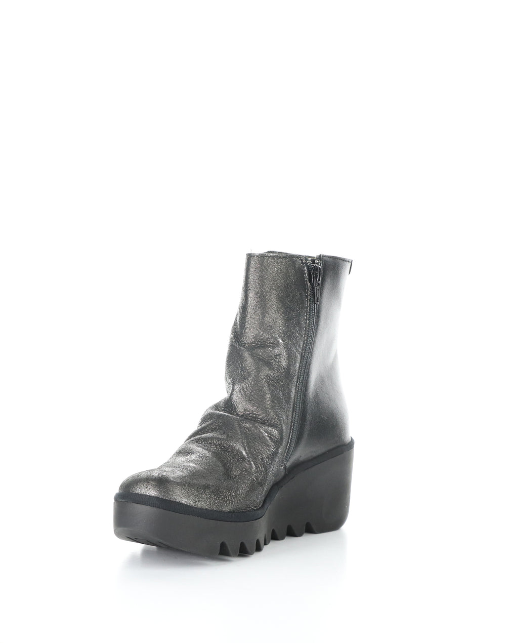 Baan538Fly 015 Silver/Blk Round Toe Boots