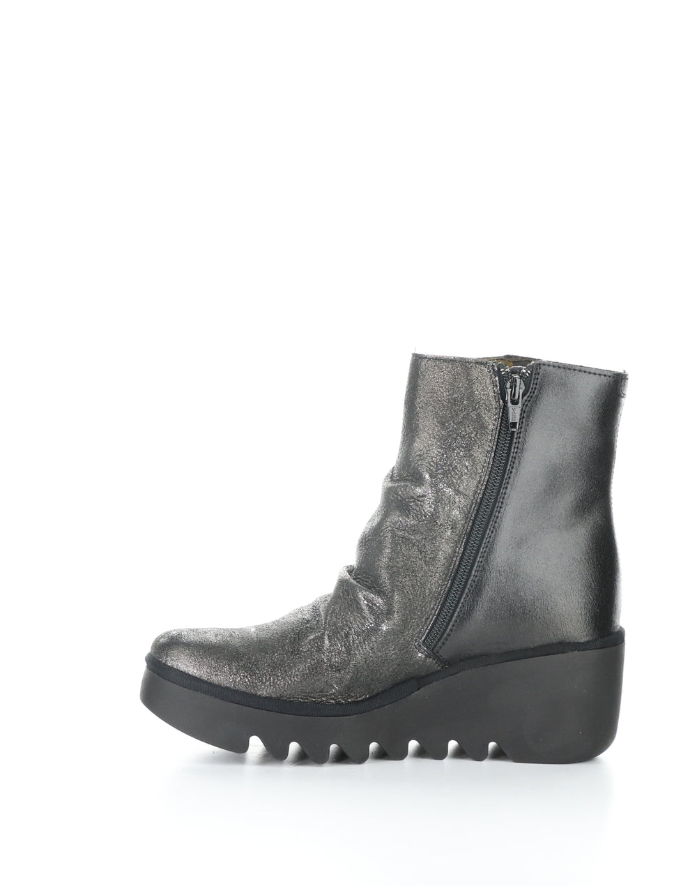 Baan538Fly 015 Silver/Blk Round Toe Boots