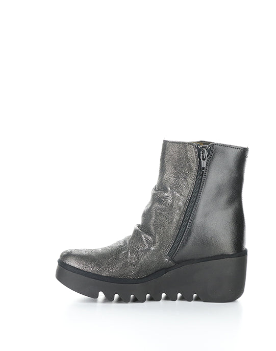 Baan538Fly 015 Silver/Blk Round Toe Boots