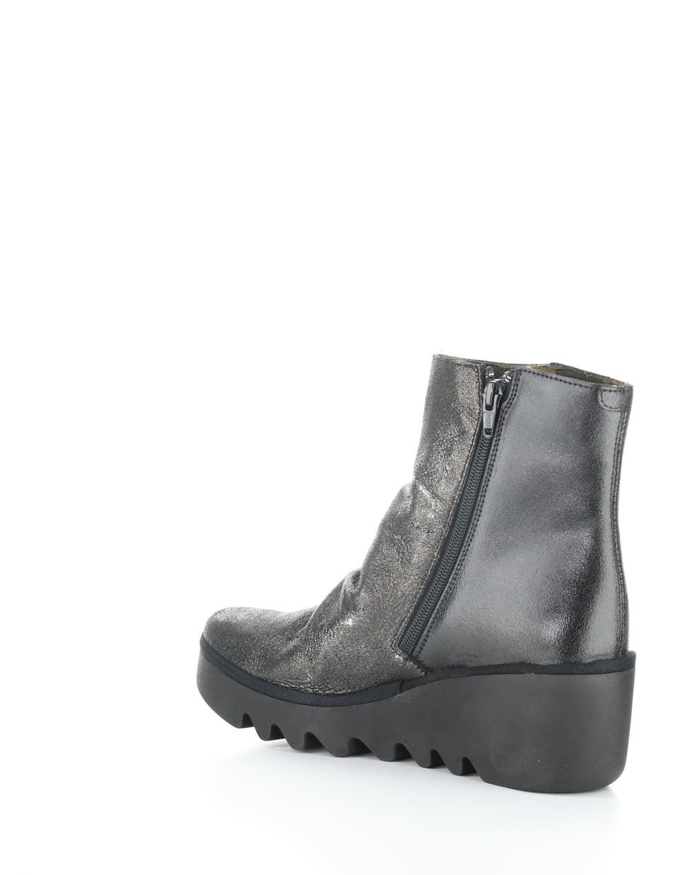 Baan538Fly 015 Silver/Blk Round Toe Boots