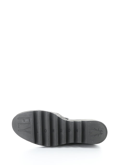 Baan538Fly 015 Silver/Blk Round Toe Boots