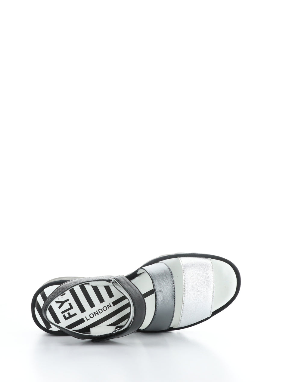 BEXY575FLY 007 SILVER/GRAPH/BLK Velcro Sandals