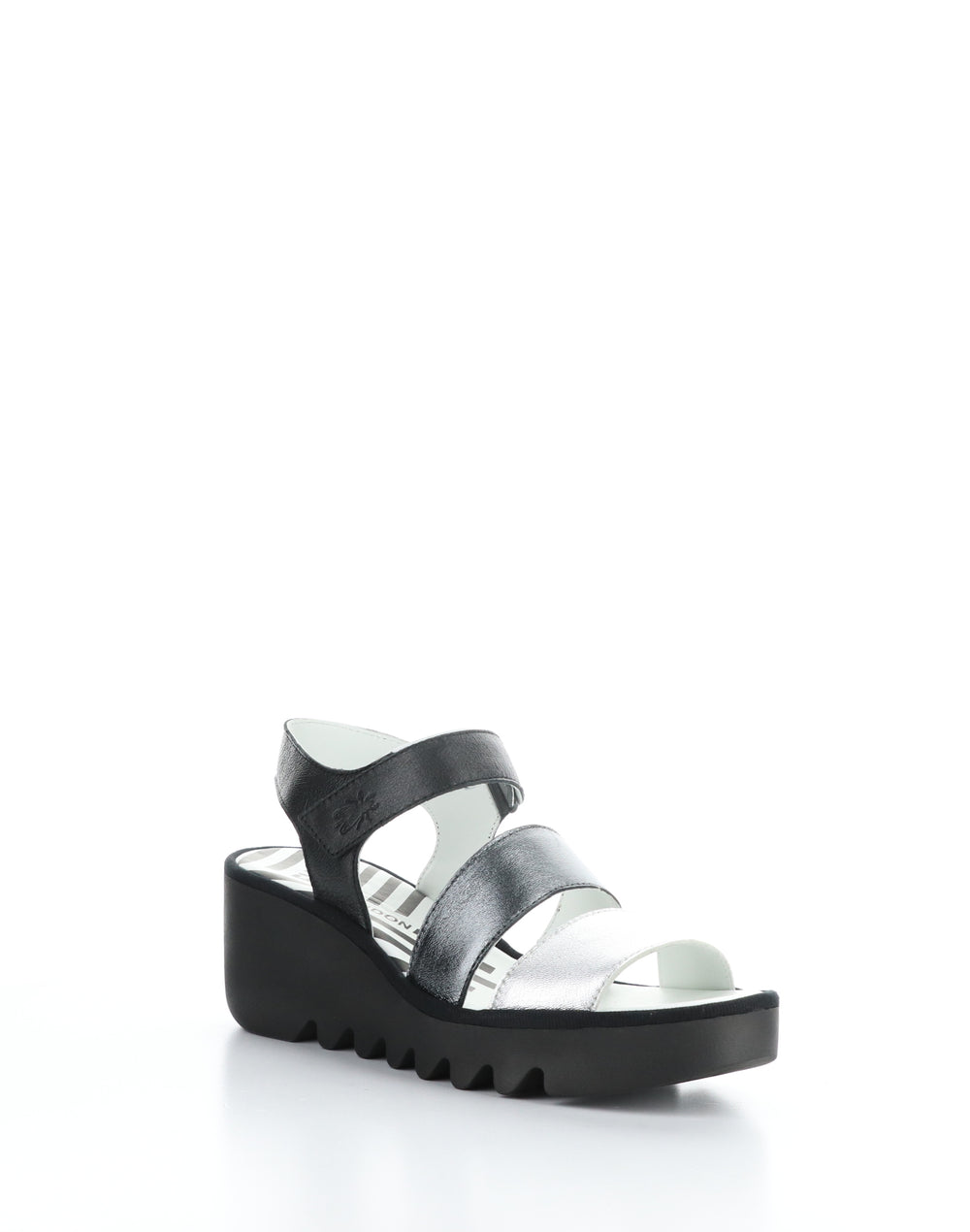 BEXY575FLY 007 SILVER/GRAPH/BLK Velcro Sandals