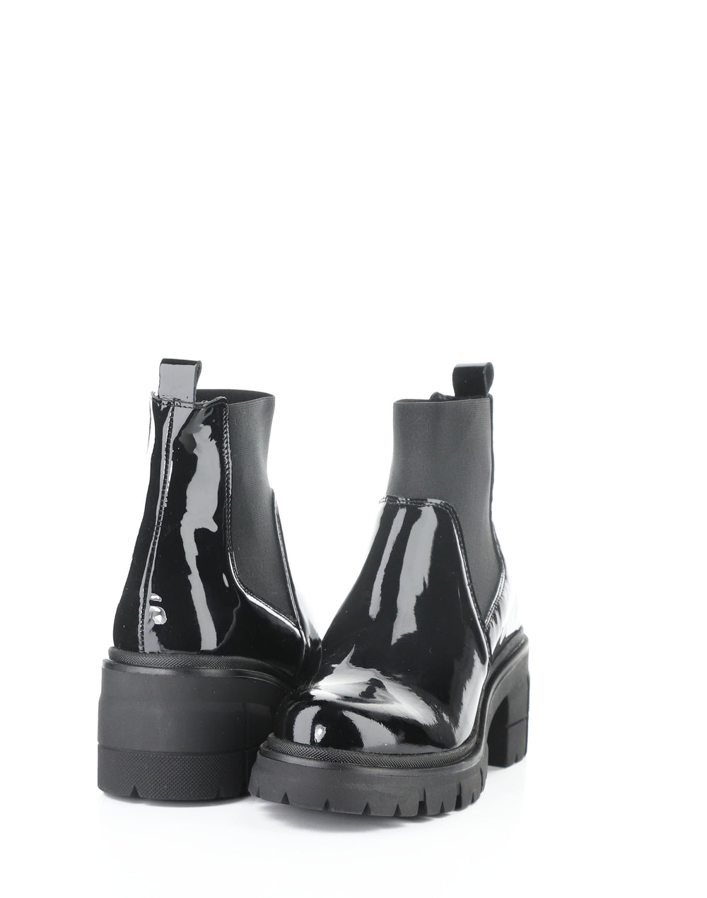 BIANC BLACK PATENT/ELASTIC