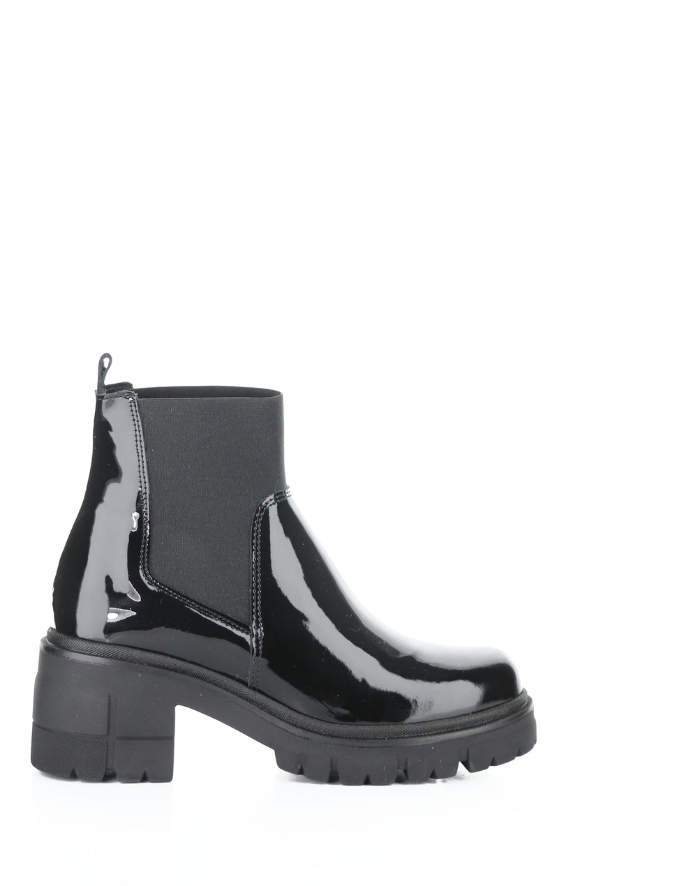 BIANC BLACK PATENT/ELASTIC